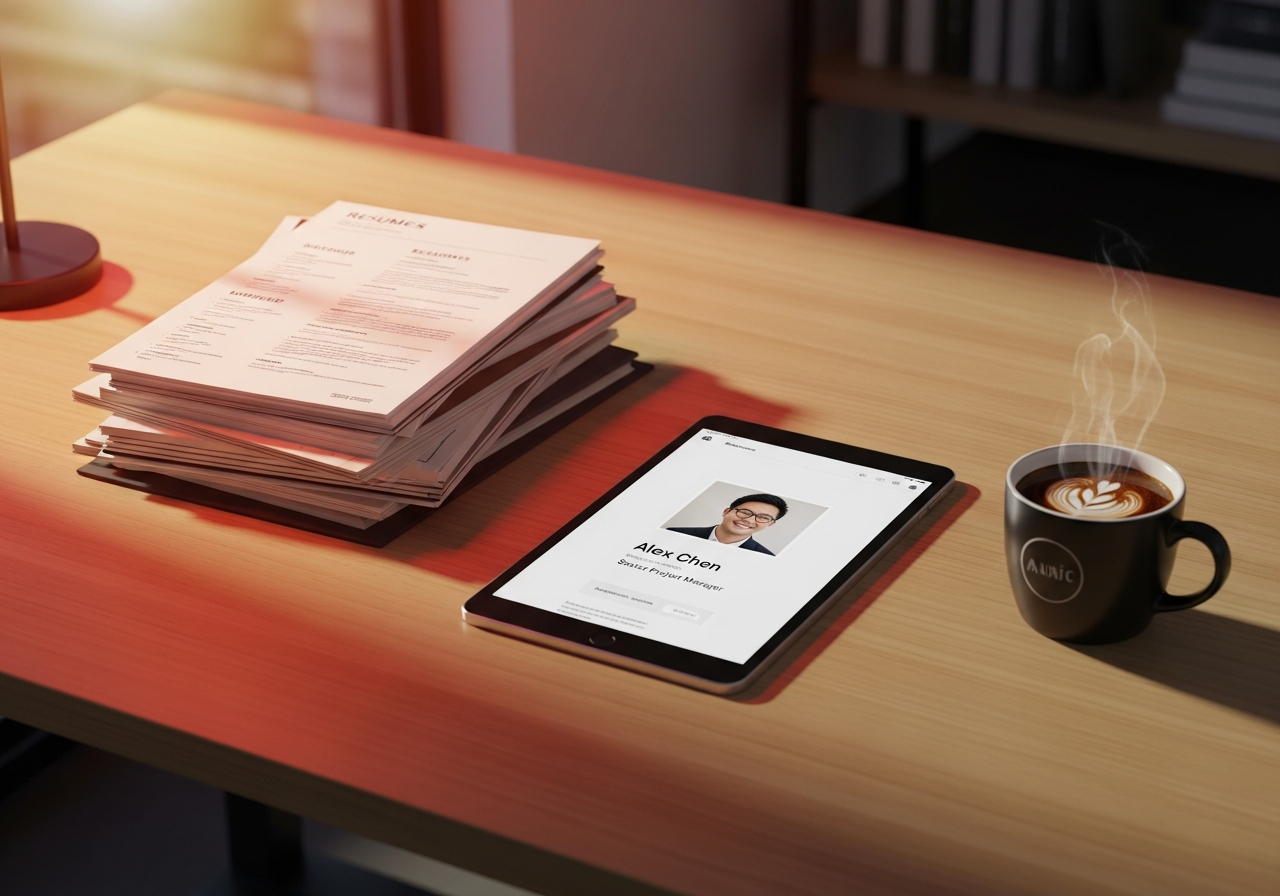 Hire and resume review with an AI business advisor